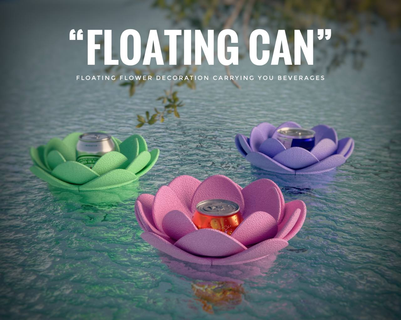 3 pack flower floating can