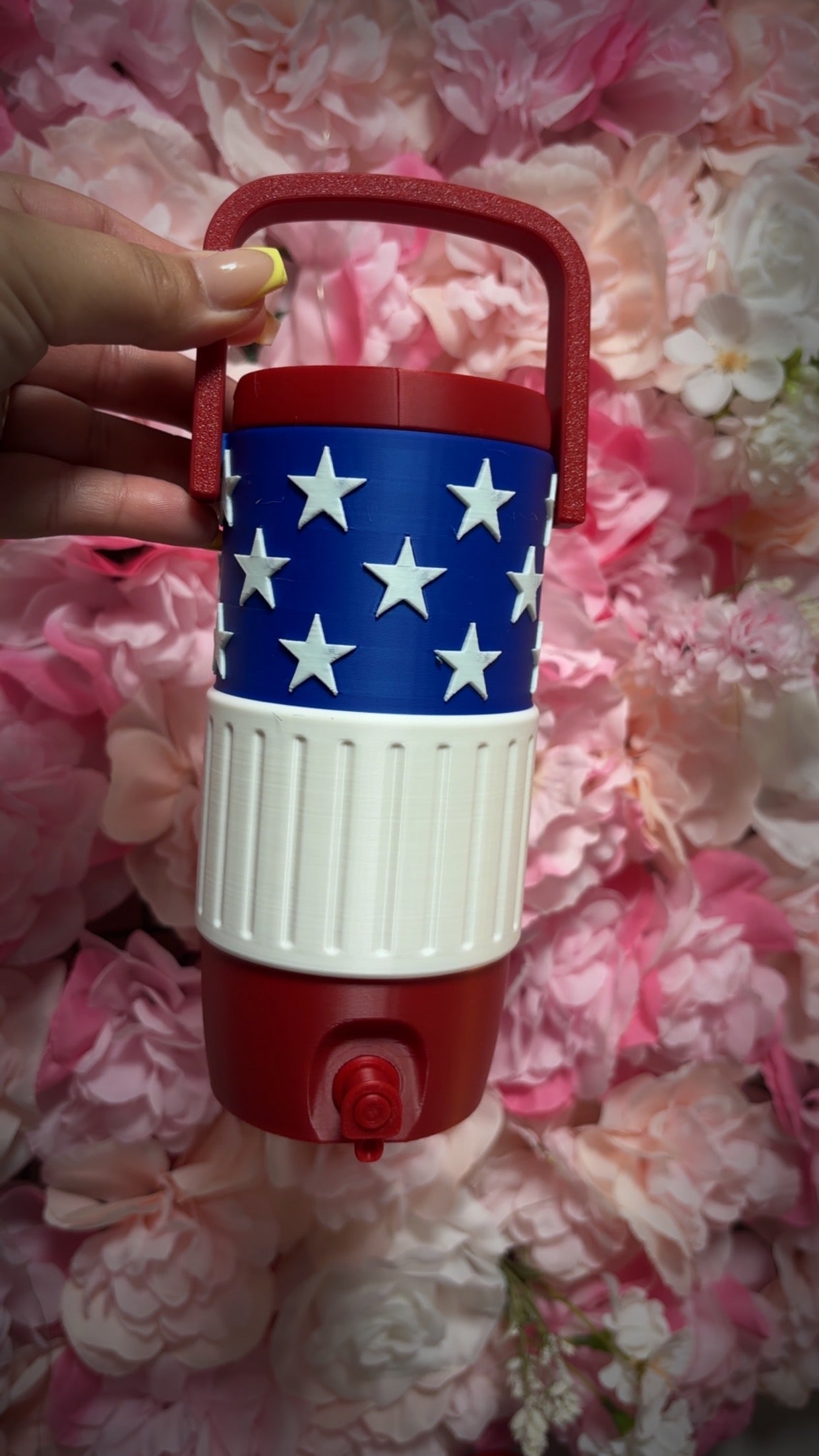 12oz Skinny. Red, White & Blue Can Cooler